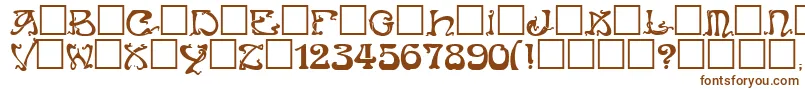 Artnouveau Font – Brown Fonts on White Background