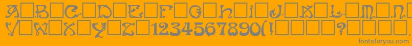 Artnouveau Font – Gray Fonts on Orange Background