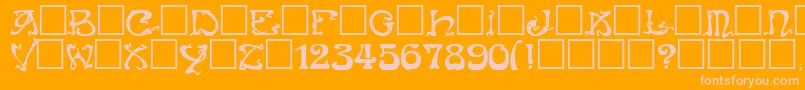 Artnouveau Font – Pink Fonts on Orange Background