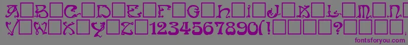 Artnouveau Font – Purple Fonts on Gray Background