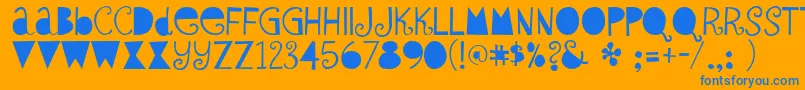 SybilGreen Font – Blue Fonts on Orange Background