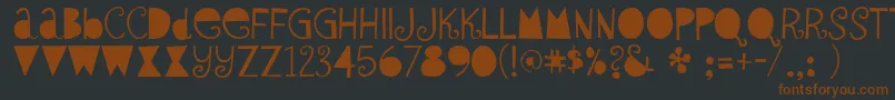 Fonte SybilGreen – fontes marrons em um fundo preto