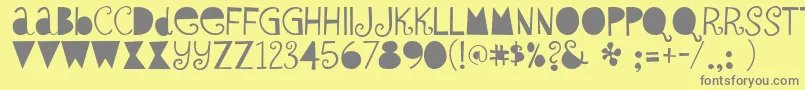 SybilGreen Font – Gray Fonts on Yellow Background