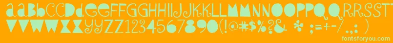 SybilGreen Font – Green Fonts on Orange Background