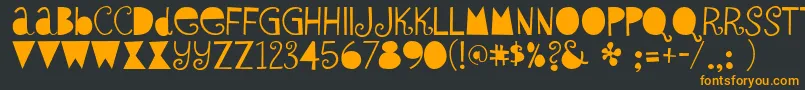 SybilGreen Font – Orange Fonts on Black Background