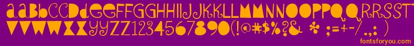 SybilGreen Font – Orange Fonts on Purple Background