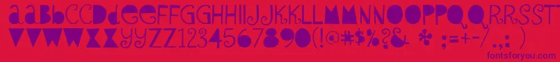 SybilGreen Font – Purple Fonts on Red Background