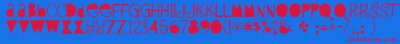 SybilGreen Font – Red Fonts on Blue Background