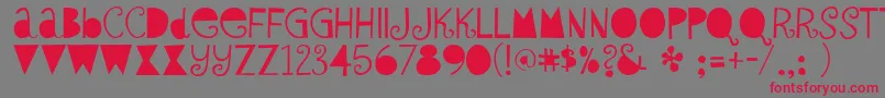 SybilGreen Font – Red Fonts on Gray Background