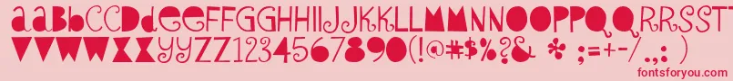 SybilGreen Font – Red Fonts on Pink Background