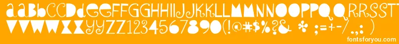 SybilGreen Font – White Fonts on Orange Background