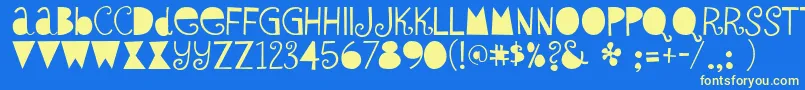 SybilGreen Font – Yellow Fonts on Blue Background