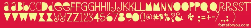SybilGreen Font – Yellow Fonts on Red Background