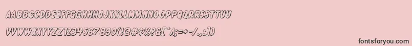 Excelsiorcomics3Dital Font – Black Fonts on Pink Background