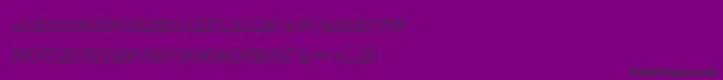 Excelsiorcomics3Dital-fontti – mustat fontit violetilla taustalla
