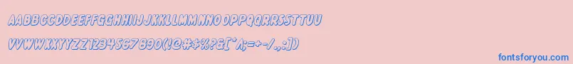 Excelsiorcomics3Dital Font – Blue Fonts on Pink Background