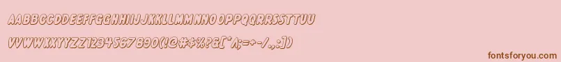 Excelsiorcomics3Dital Font – Brown Fonts on Pink Background