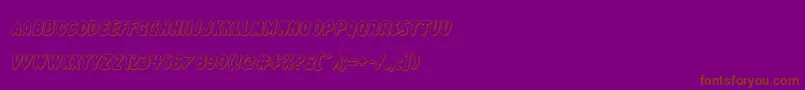 Excelsiorcomics3Dital Font – Brown Fonts on Purple Background