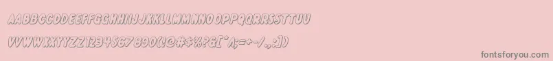 Excelsiorcomics3Dital-Schriftart – Graue Schriften auf rosa Hintergrund