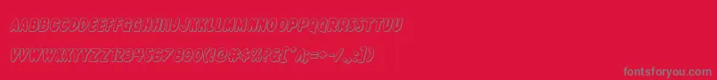 Excelsiorcomics3Dital-Schriftart – Graue Schriften auf rotem Hintergrund