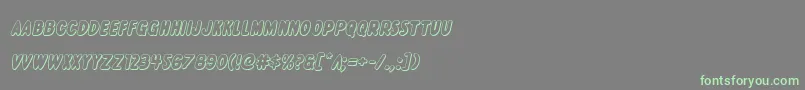 Excelsiorcomics3Dital Font – Green Fonts on Gray Background