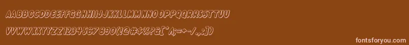 Excelsiorcomics3Dital Font – Pink Fonts on Brown Background
