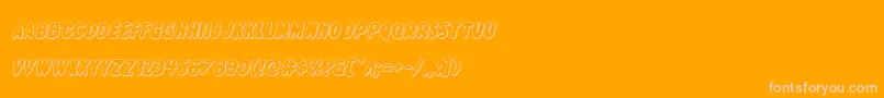 Excelsiorcomics3Dital Font – Pink Fonts on Orange Background