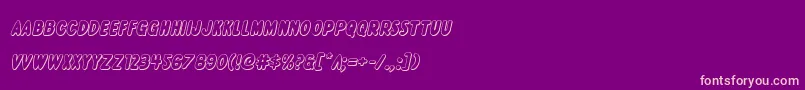 Excelsiorcomics3Dital-Schriftart – Rosa Schriften auf violettem Hintergrund