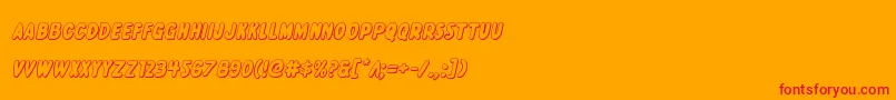 フォントExcelsiorcomics3Dital – オレンジの背景に赤い文字