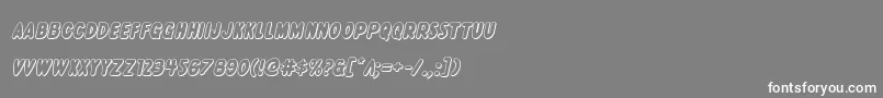 フォントExcelsiorcomics3Dital – 灰色の背景に白い文字