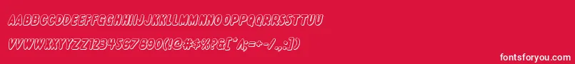 Excelsiorcomics3Dital Font – White Fonts on Red Background