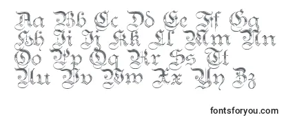 Überblick über die Schriftart Teutonic4