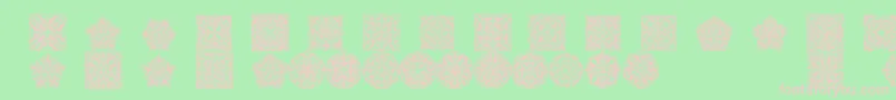 Prt Ornament5 Font – Pink Fonts on Green Background