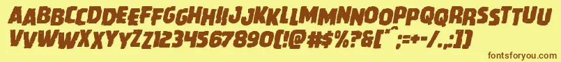 Подробнее о шрифте Howlinmadstagital Шрифт Howlinmadstagital – коричневые шрифты на жёлтом фоне