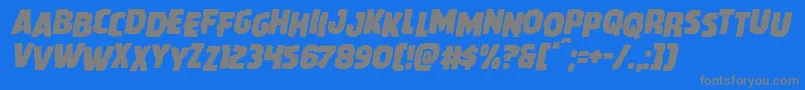 Howlinmadstagitalフォントについての詳細 フォントHowlinmadstagital – 青い背景に灰色の文字