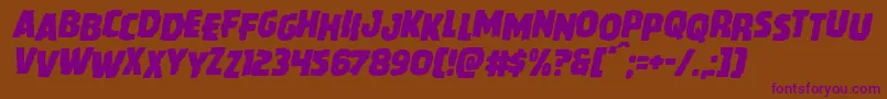 Howlinmadstagital Font – Purple Fonts on Brown Background