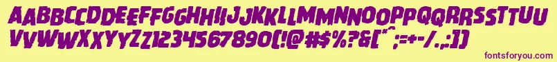 Howlinmadstagital Font – Purple Fonts on Yellow Background