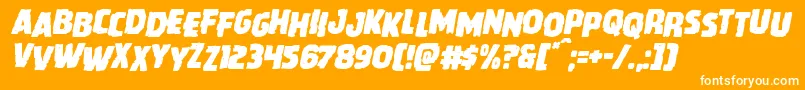 Howlinmadstagital Font – White Fonts on Orange Background