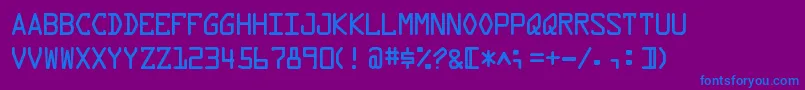 DataLatin Font – Blue Fonts on Purple Background