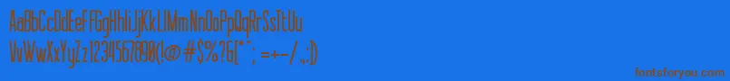Sessions Font – Brown Fonts on Blue Background
