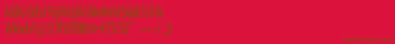 Sessions Font – Brown Fonts on Red Background