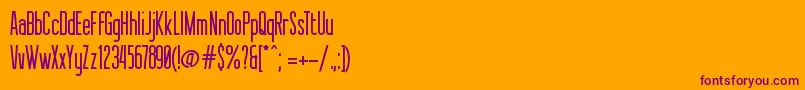 Sessions Font – Purple Fonts on Orange Background