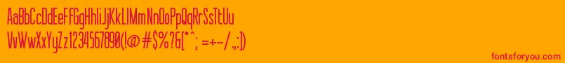 Sessions Font – Red Fonts on Orange Background