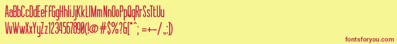 Sessions Font – Red Fonts on Yellow Background