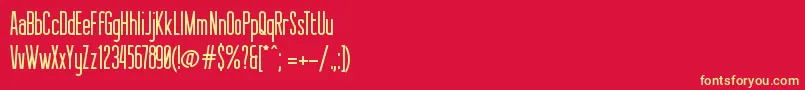 Sessions Font – Yellow Fonts on Red Background