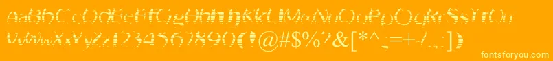 JailHouse Font – Yellow Fonts on Orange Background