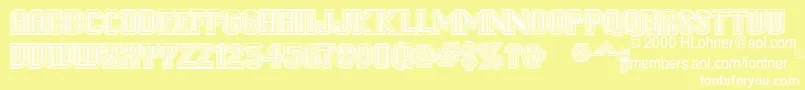 Lab Font – White Fonts on Yellow Background