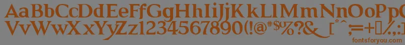 Grendb Font – Brown Fonts on Gray Background