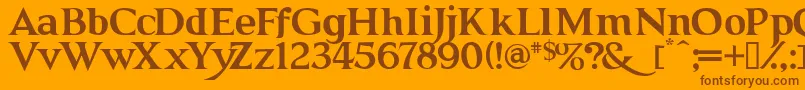 Grendb Font – Brown Fonts on Orange Background