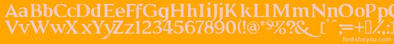 Grendb Font – Pink Fonts on Orange Background